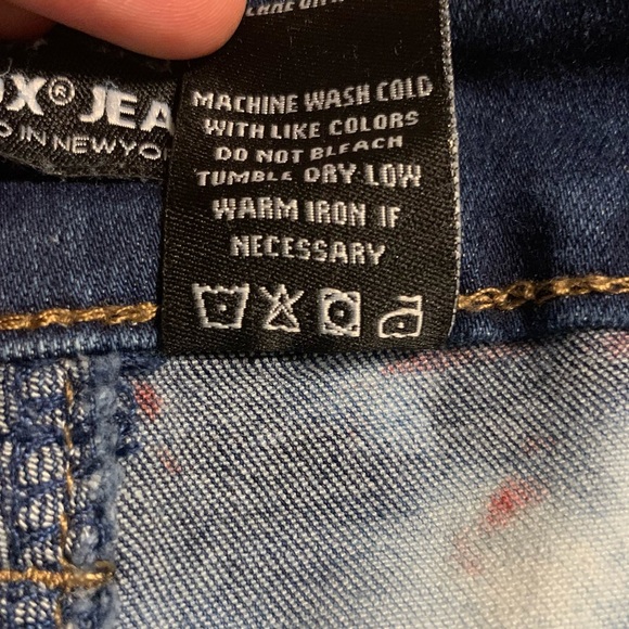 Redfox High Rise Destroyed Painted Skinny Jeans 13 - Picture 6 of 13